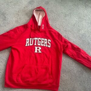Colosseum Red Rutgers Hooded Sweatshirt